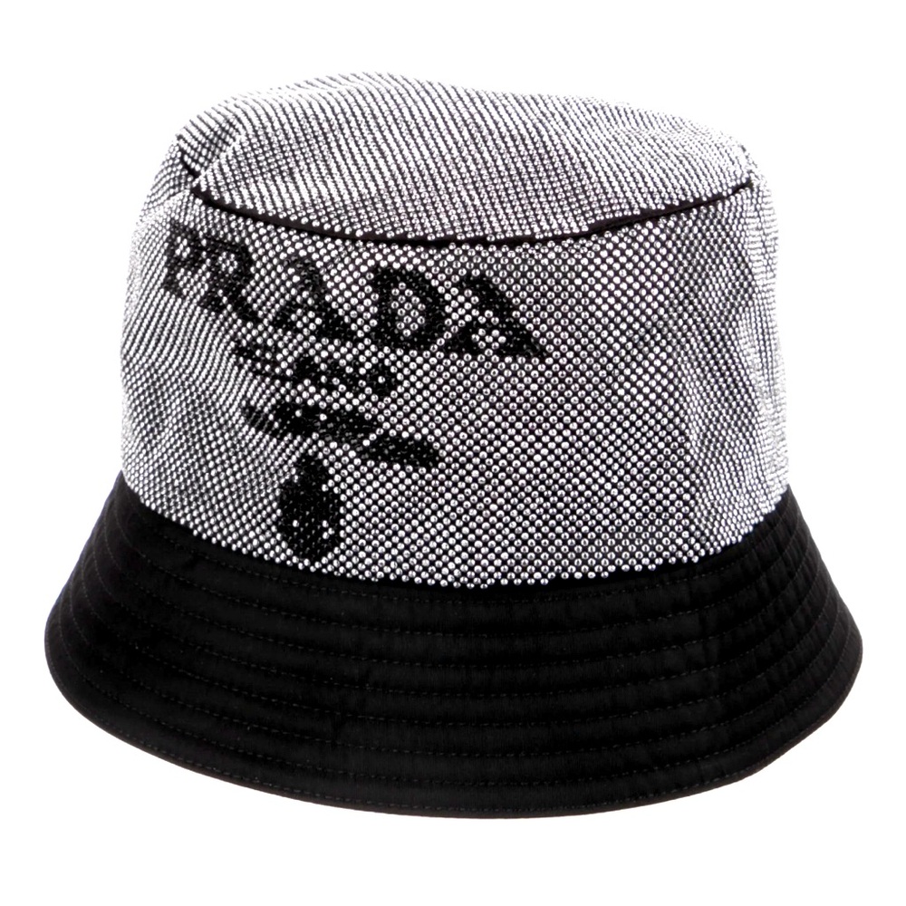 Prada Re-Nylon Logo Studded Bucket Hat